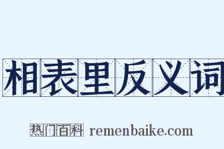 相表里反义词是什么意思的图片
